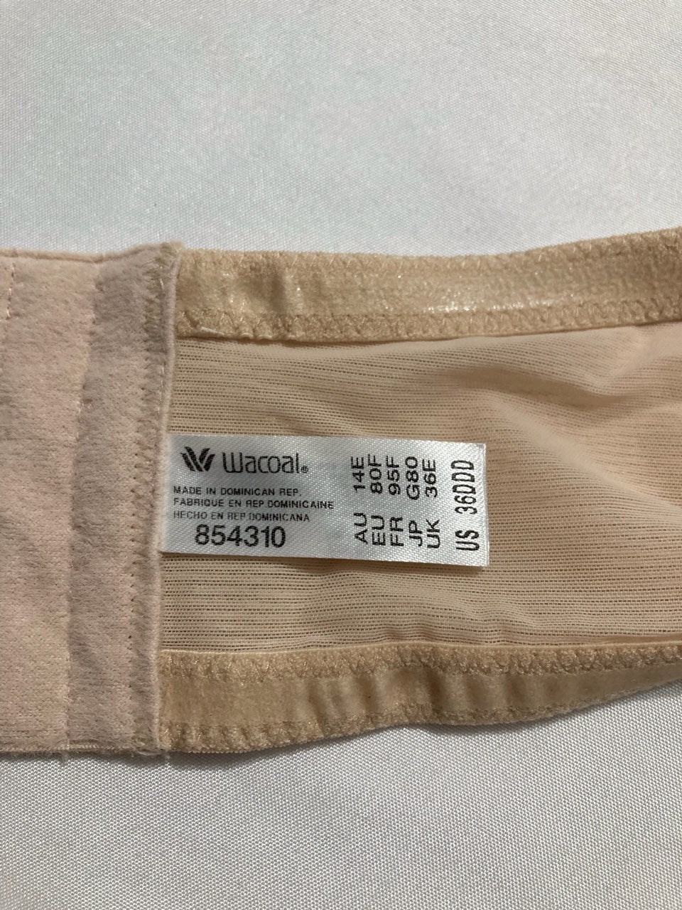 WACOAL Visual Effects Strapless Minimizer Bra SAND 36DDD
