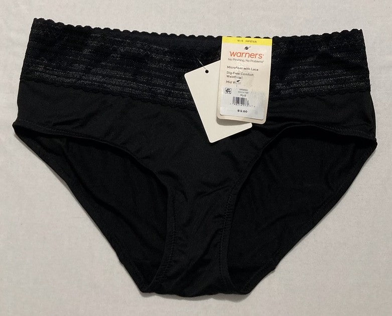 WARNER´S No Pinching No Problems Dig-free Comfort Waist Lace Microfiber BLACK M