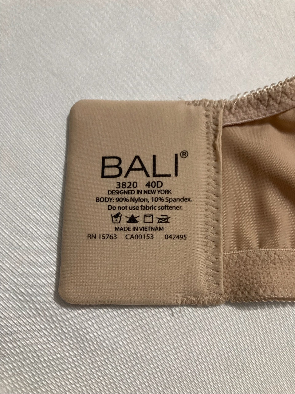 BALI Double Support Wireless Bra Comfortsoft Full-coverage NUDE 40D