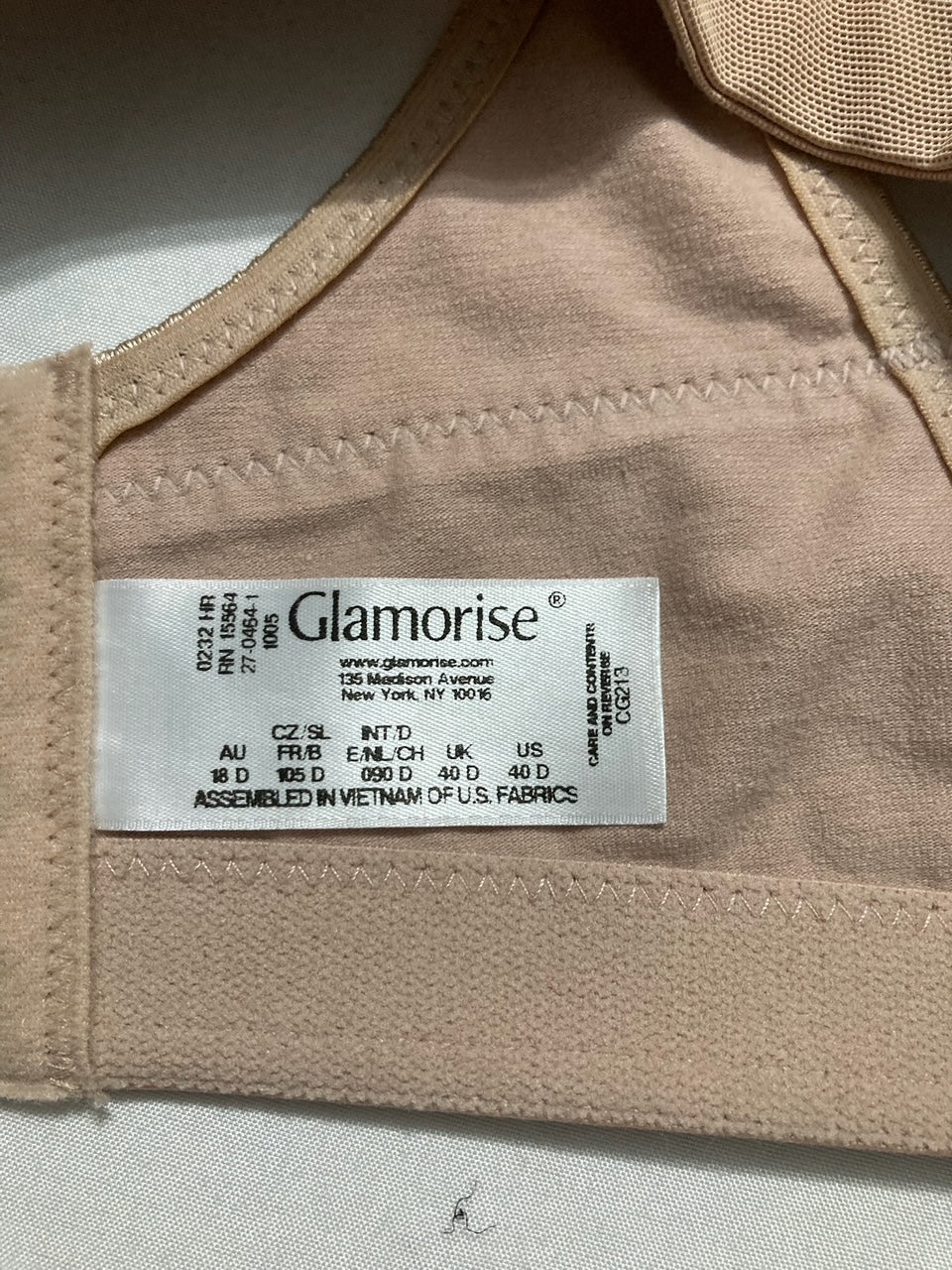 GLAMORISE MagicLift Active Support Bra Wirefree CAFE 40D