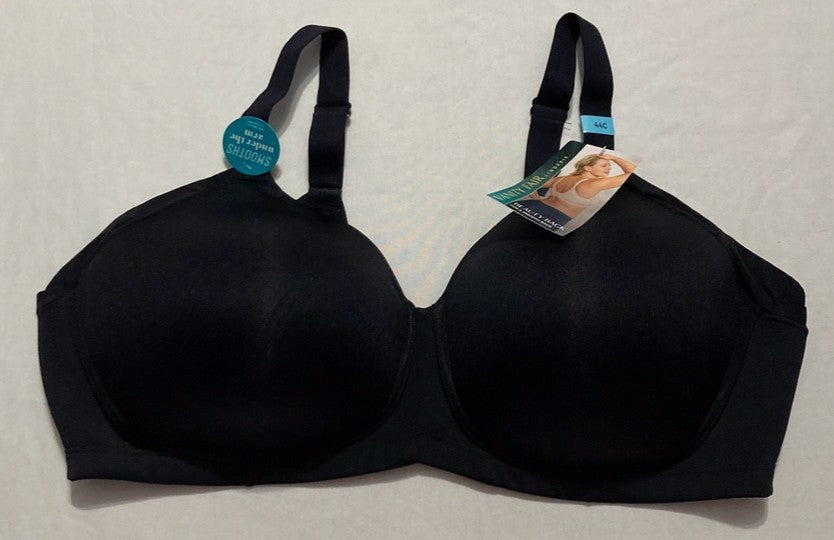 VANITY FAIR Beauty Back Bra with Extended Side & Back Smoothing BLACK 44C