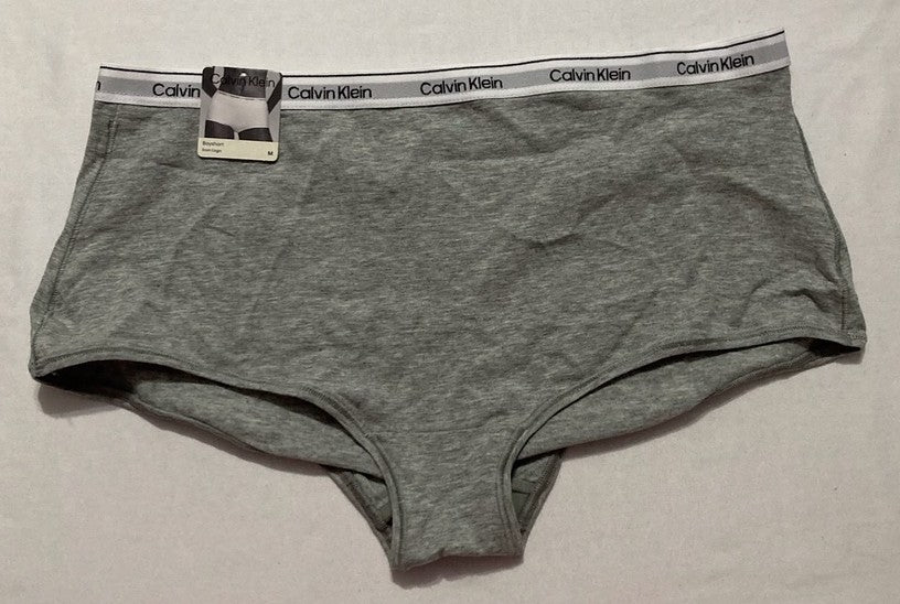 CALVIN KLEIN Modern Logo Boyshorts GRAY M