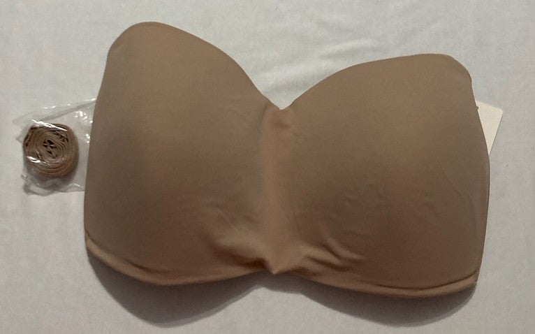 WARNER'S Easy Size Lightly Lined Wireless Strapless Bra TOASTED ALMOND XL