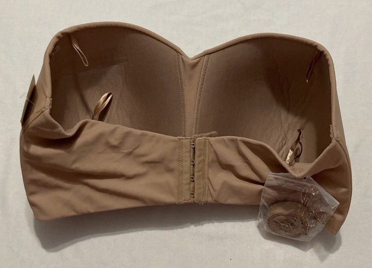 WARNER'S Easy Size Lightly Lined Wireless Strapless Bra TOASTED ALMOND XL