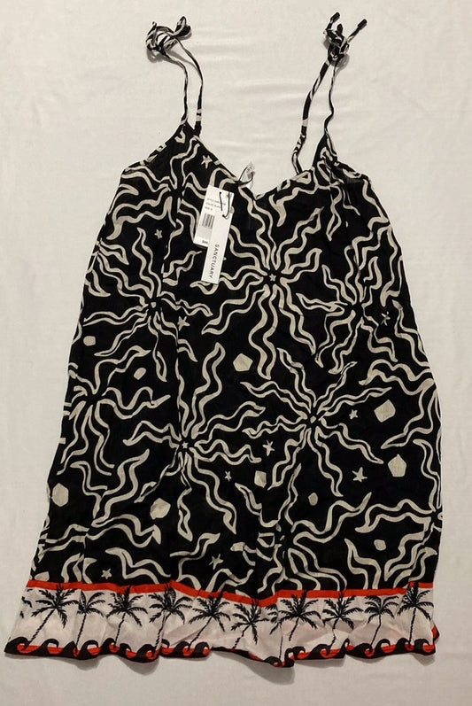 SANCTUARY Tropical Sun Print Cami Top BLACK M