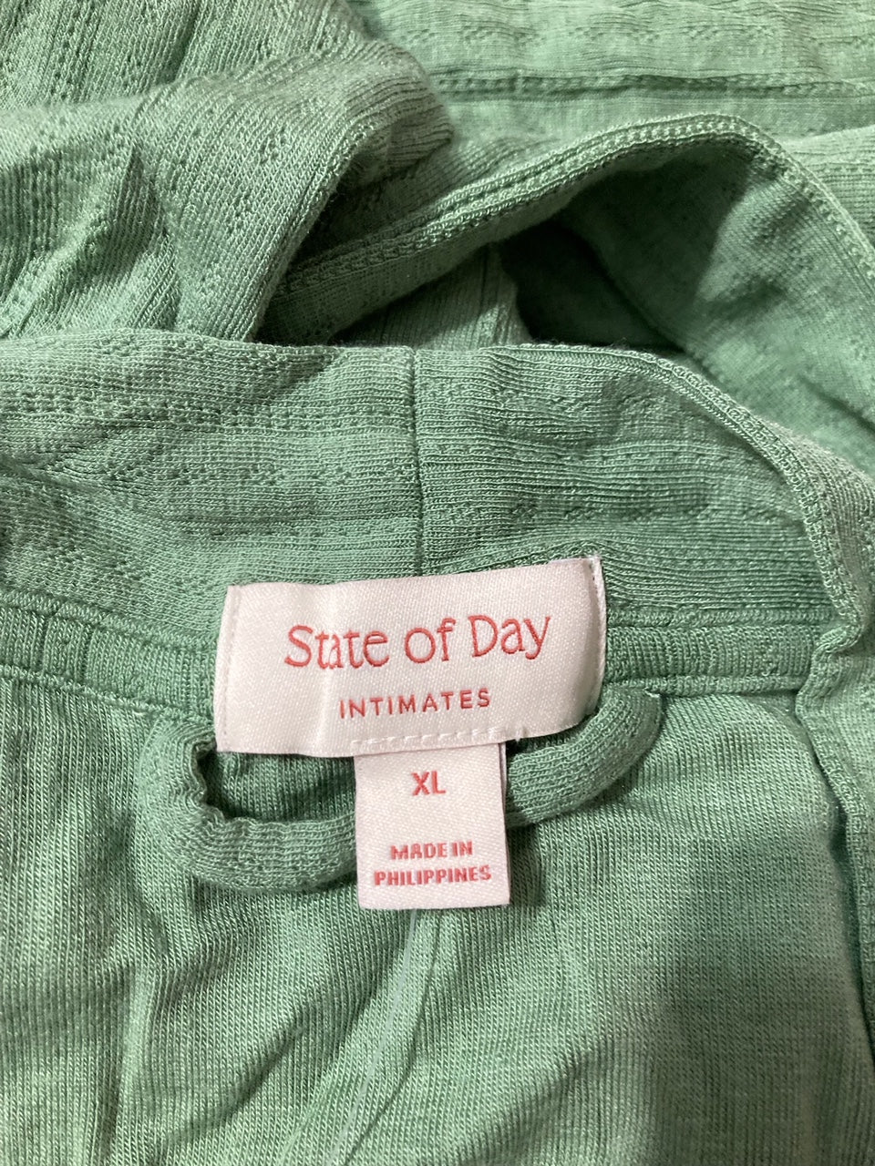 STATE OF DAY Long Sweater Robe GREEN XL