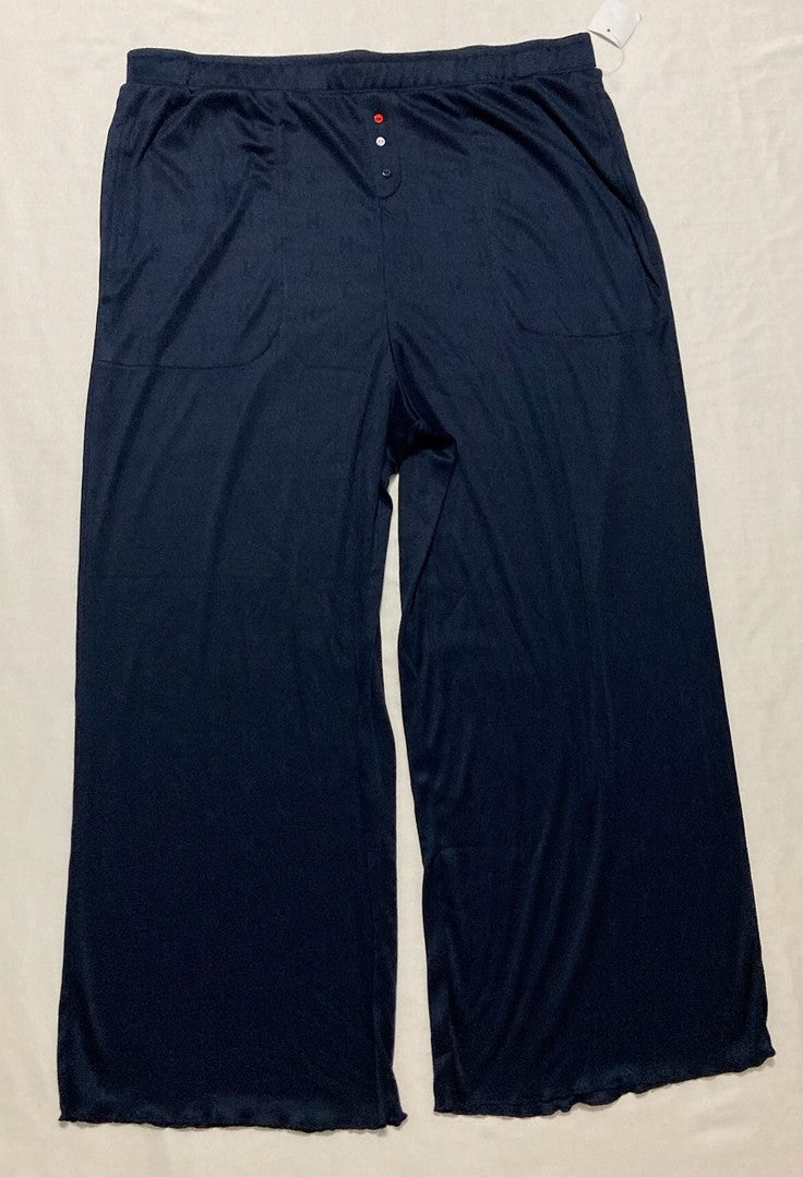 TOMMY HILFIGER Short Sleeve Polyester Pajama Set NAVY XL