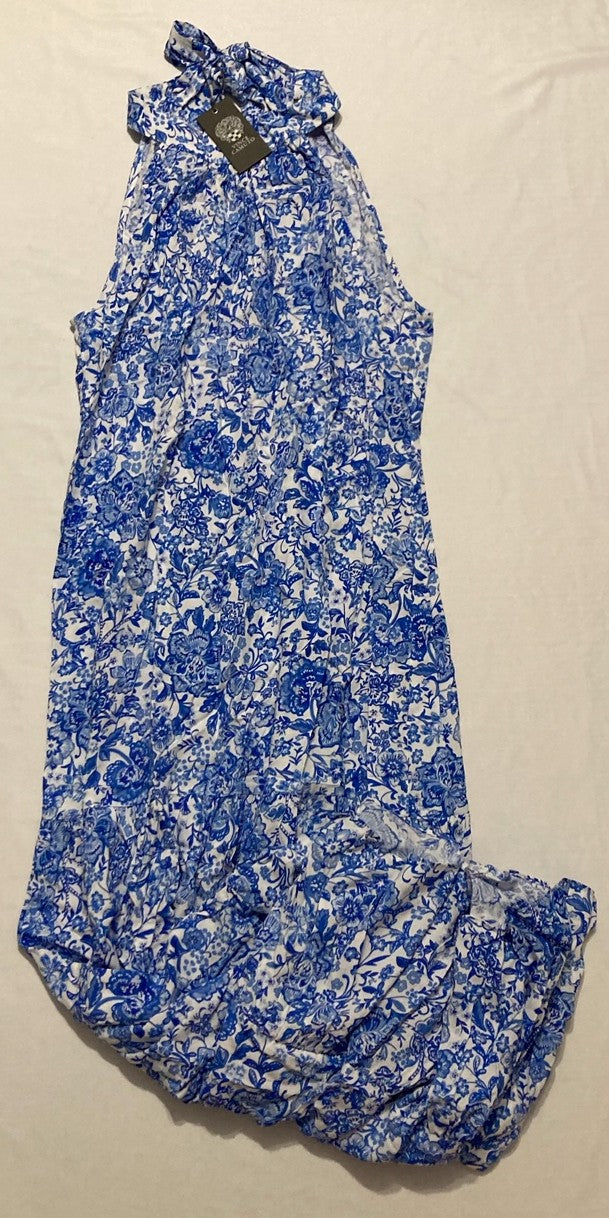 VINCE CAMUTO High Neck Sleeveless Dress BLUE L