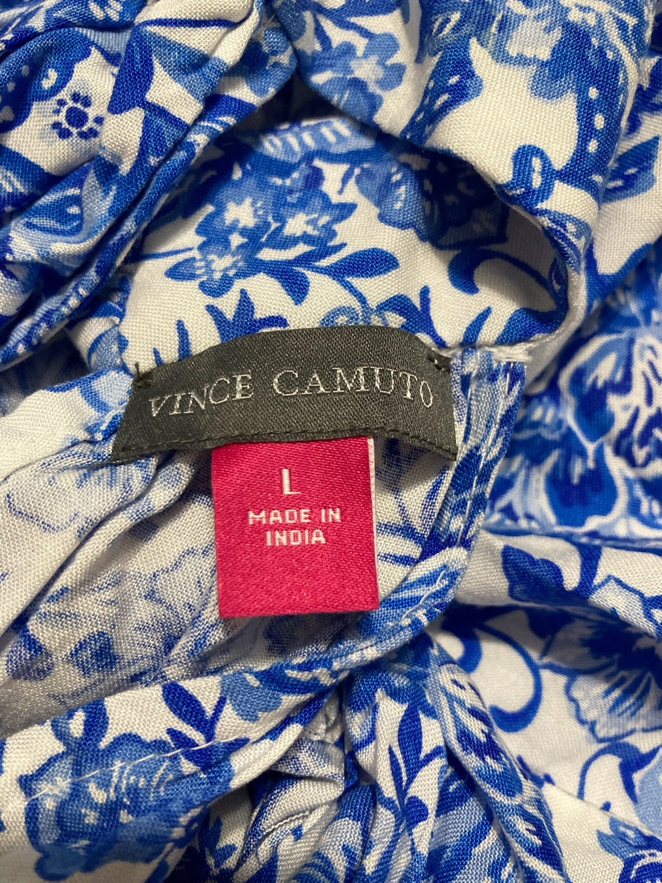 VINCE CAMUTO High Neck Sleeveless Dress BLUE L