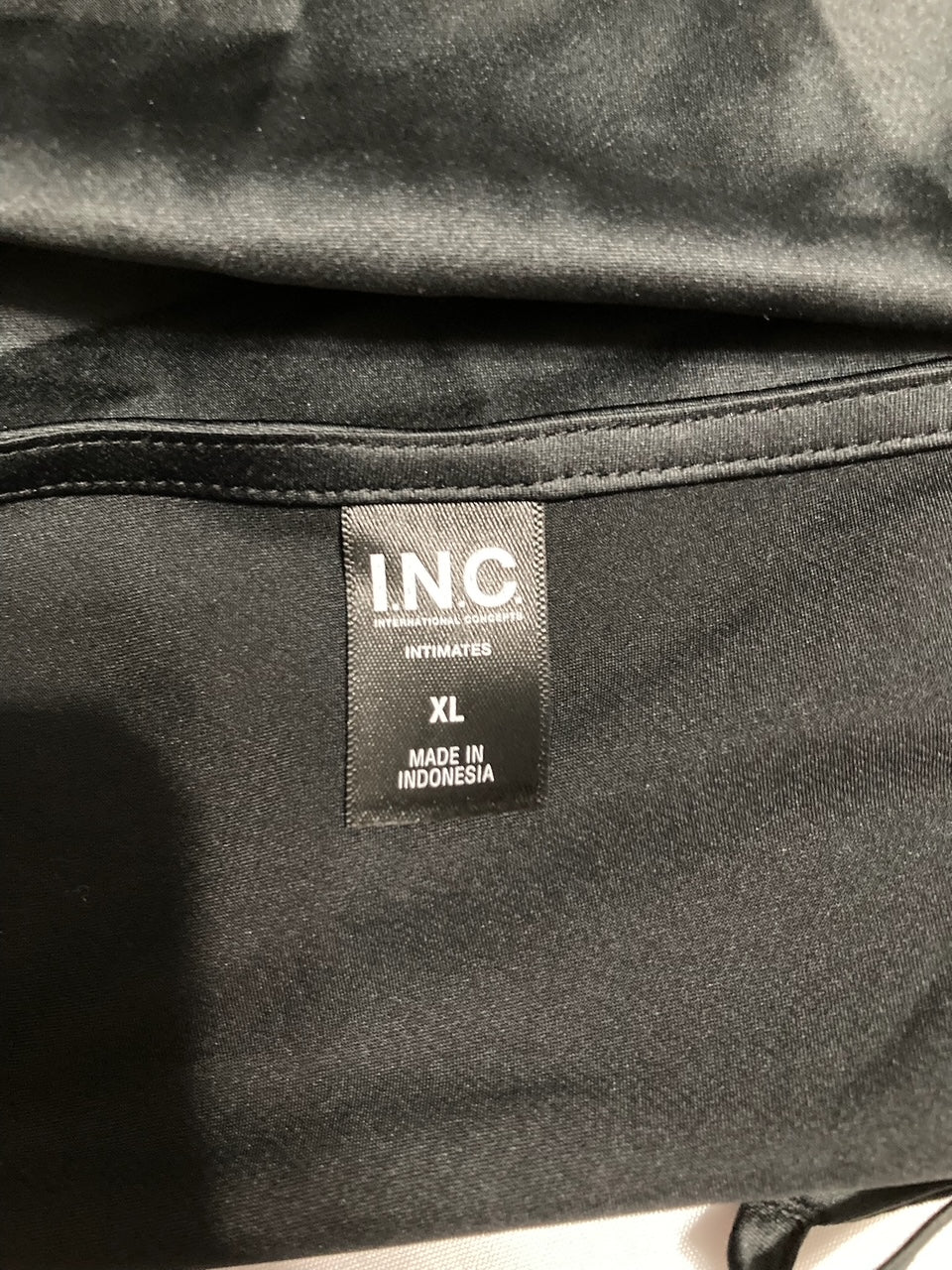 I.N.C Stretch Satin Pajama Set BLACK XL