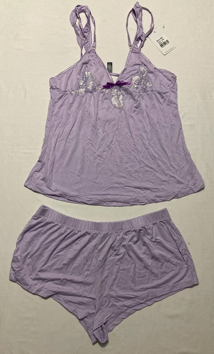 ICOLLECTION Off Shoulder Cami Set LILAC L