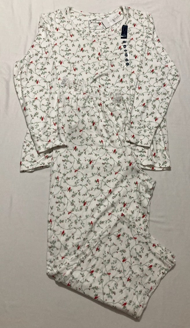 Charter Club 2 Piece Pajama Top Delicate Cardinal XL