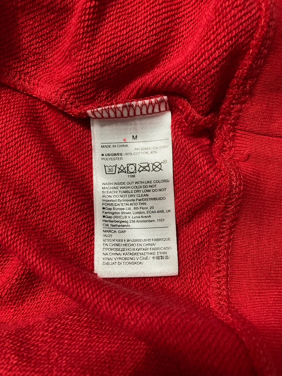 GAPBODY Cotton Oversized Jumper MODERN RED M