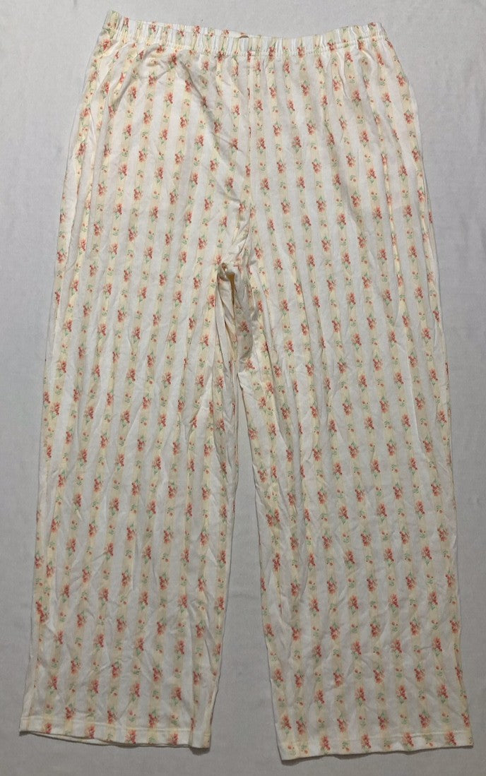 CHARTER CLUB 2-Pc. Cotton Printed Cropped Pajamas Set YELLOW M
