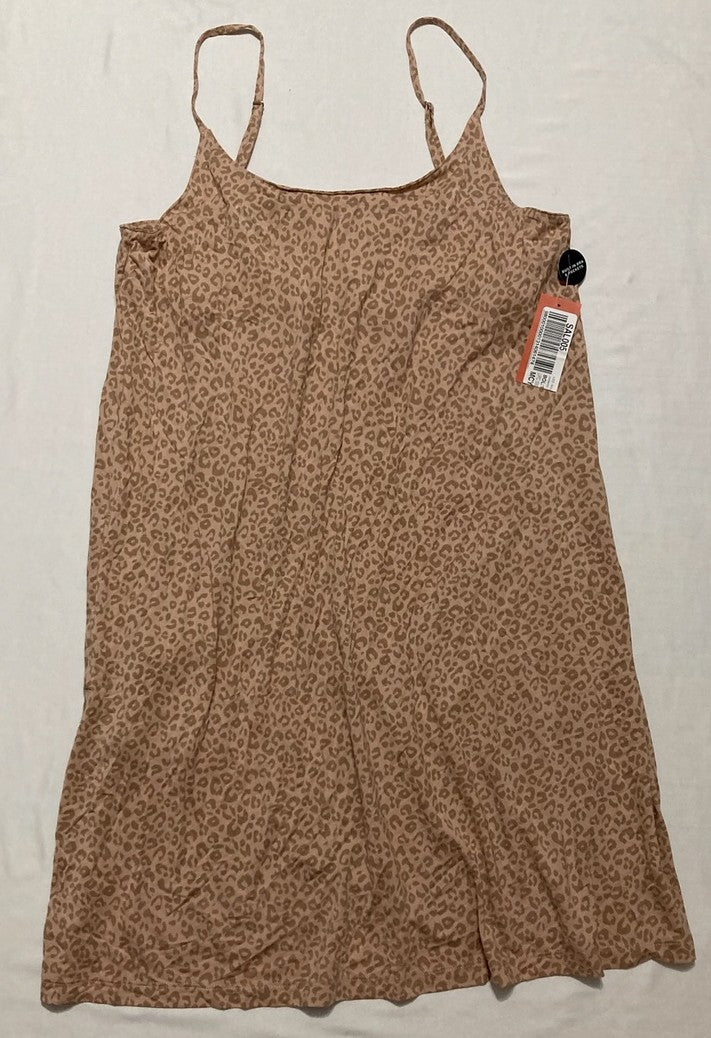 STATE OF DAY Solid Shelf-Bra Chemise LEOPARD L