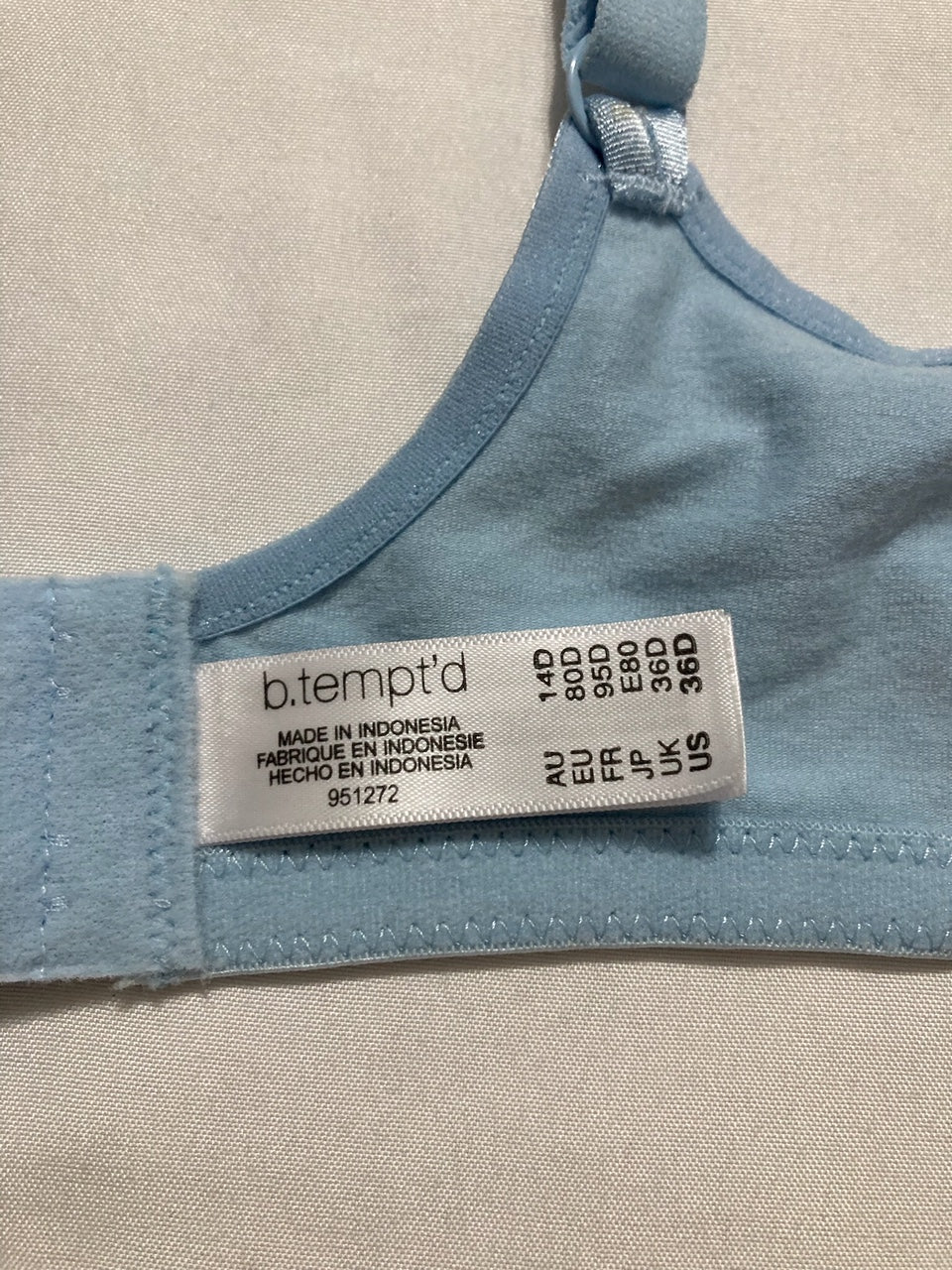 B.TEMPT'D Cotton to a Tee Scoop Underwire Bra BLUE 36D