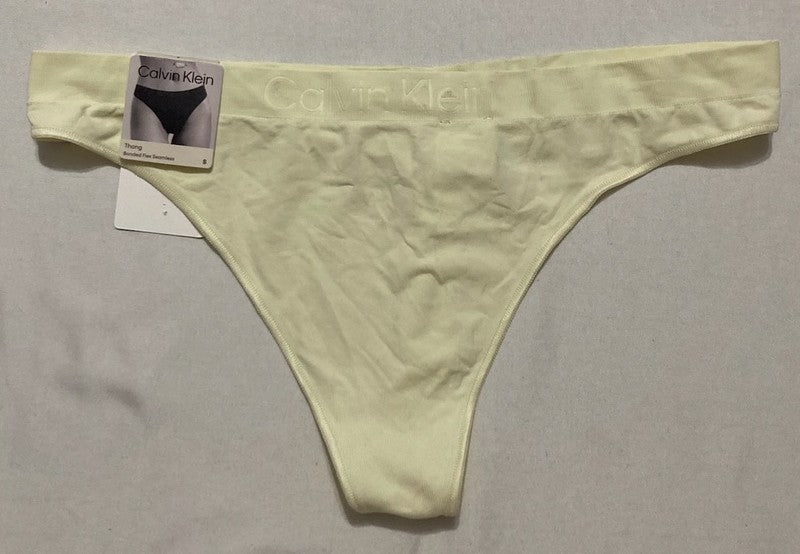 CALVIN KLEIN Bonded Flex Mid Rise Thong YELLOW S