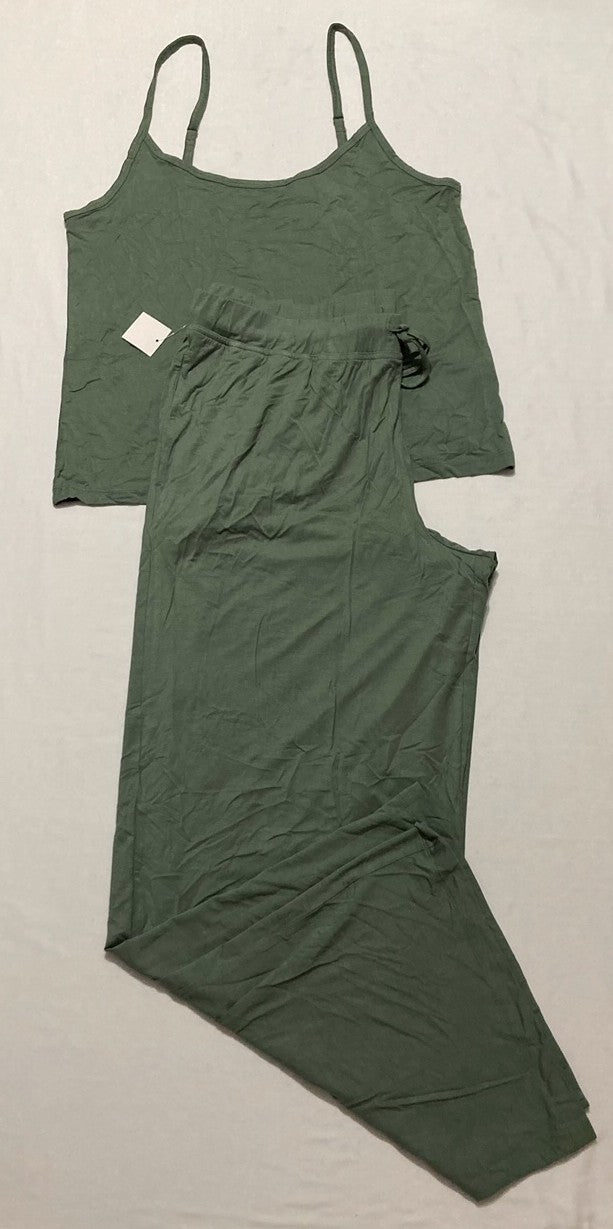 STATE OF DAY 3 pc Fluid Knit Pajama Set Modal Stretch Super Soft Luxury GREEN L