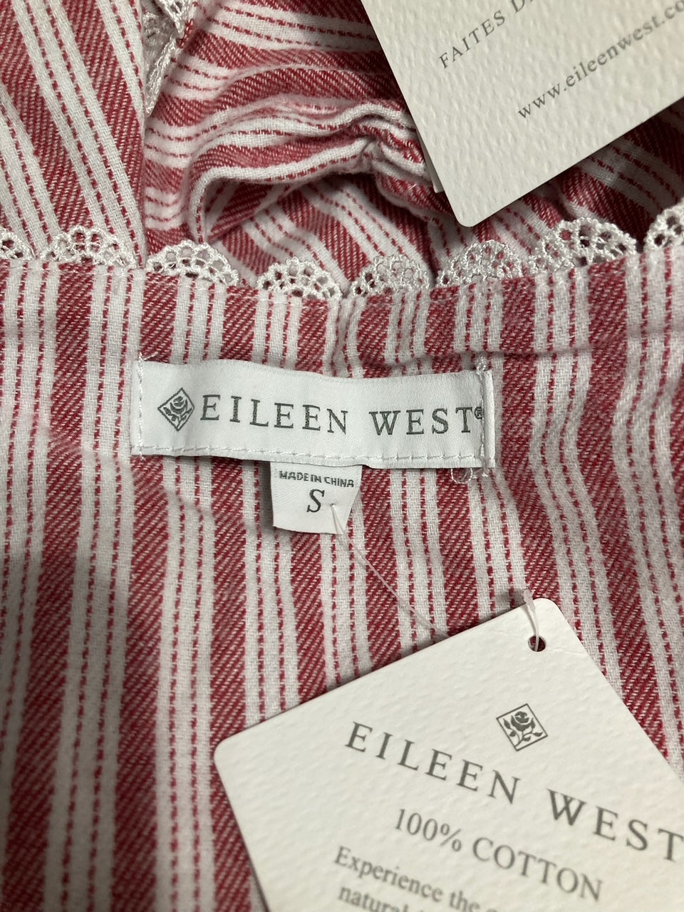 EILEEN WEST Cotton Long Sleeve Waltz Nightgown PINK CANDYCANE S
