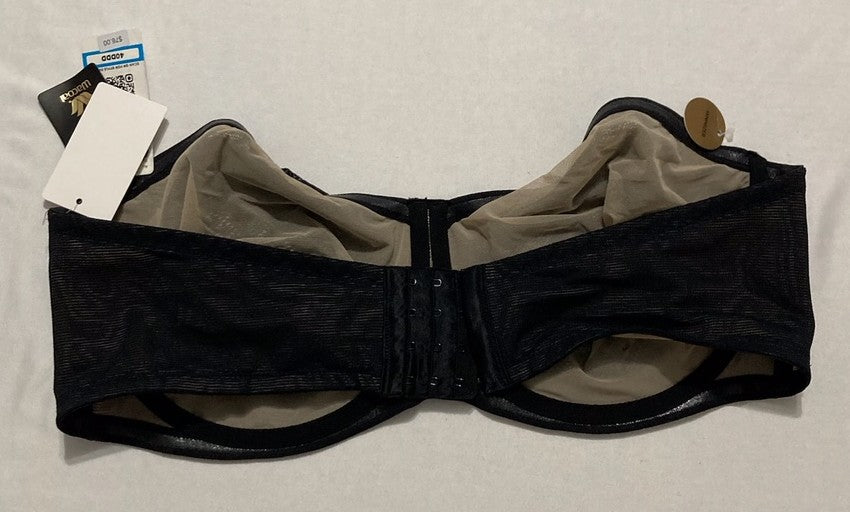 NWD WACOAL Visual Effects Strapless Minimizer Bra BLACK 40DDD