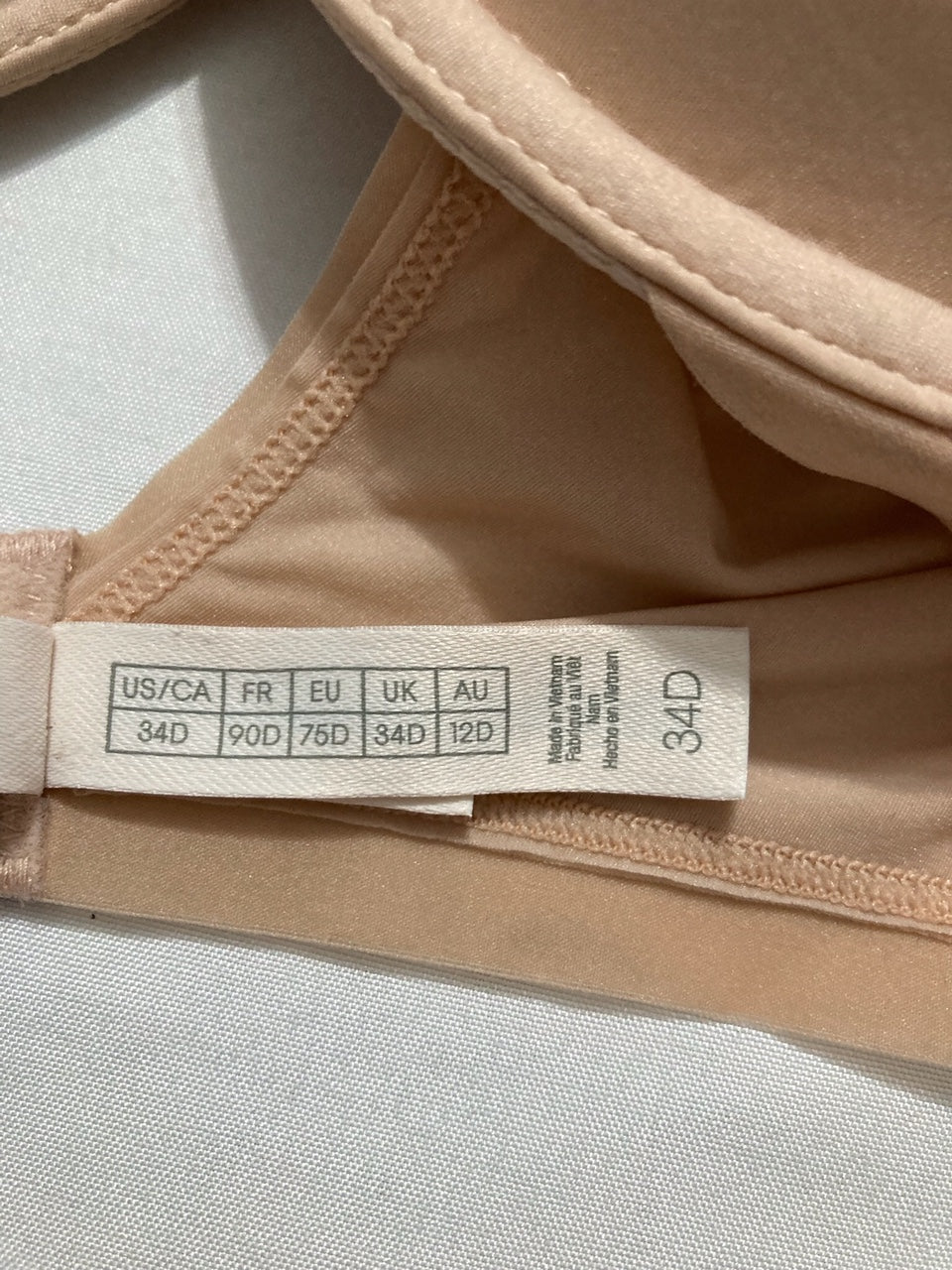 NWD ONGOSSAMER Next to Nothing Micro Tshirt BraT-Shirt Bra CHAMPAGNE 34D