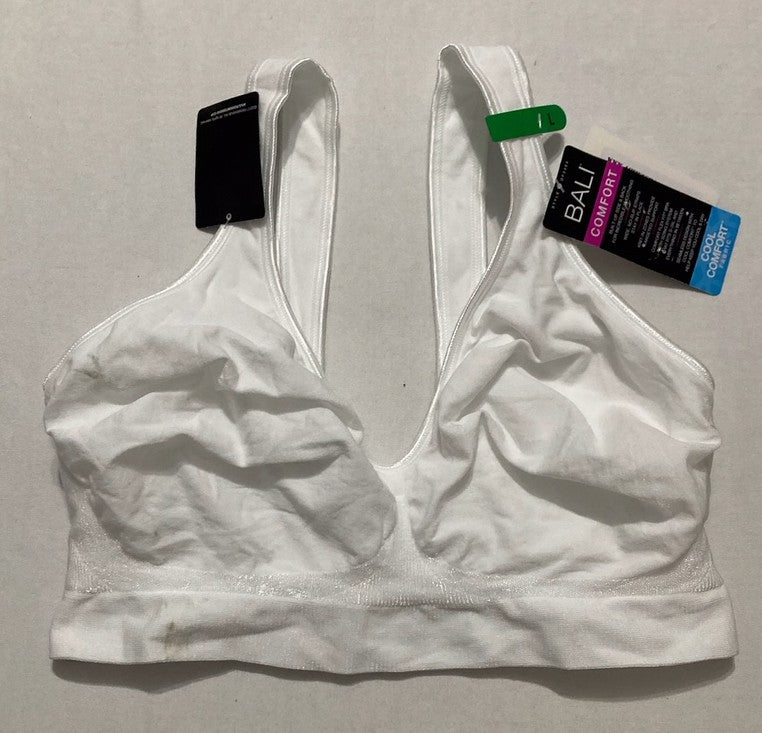 NWD BALI Wireless Bra Comfort Revolution Seamless T-Shirt Bras WHITE L