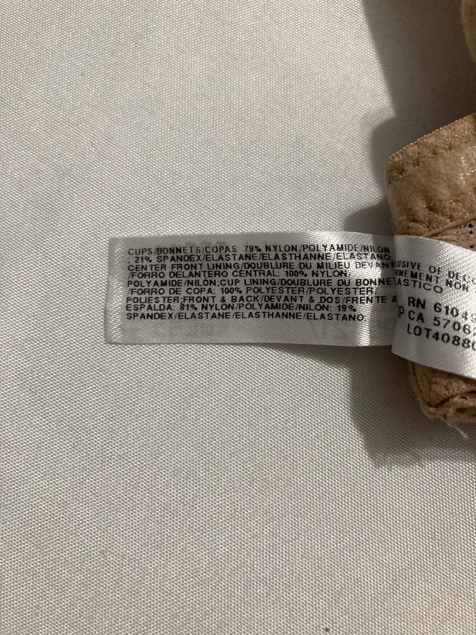 NWD B.TEMPT'D Modern Method Strapless Picot-Trimmed Bra BEIGE 34B