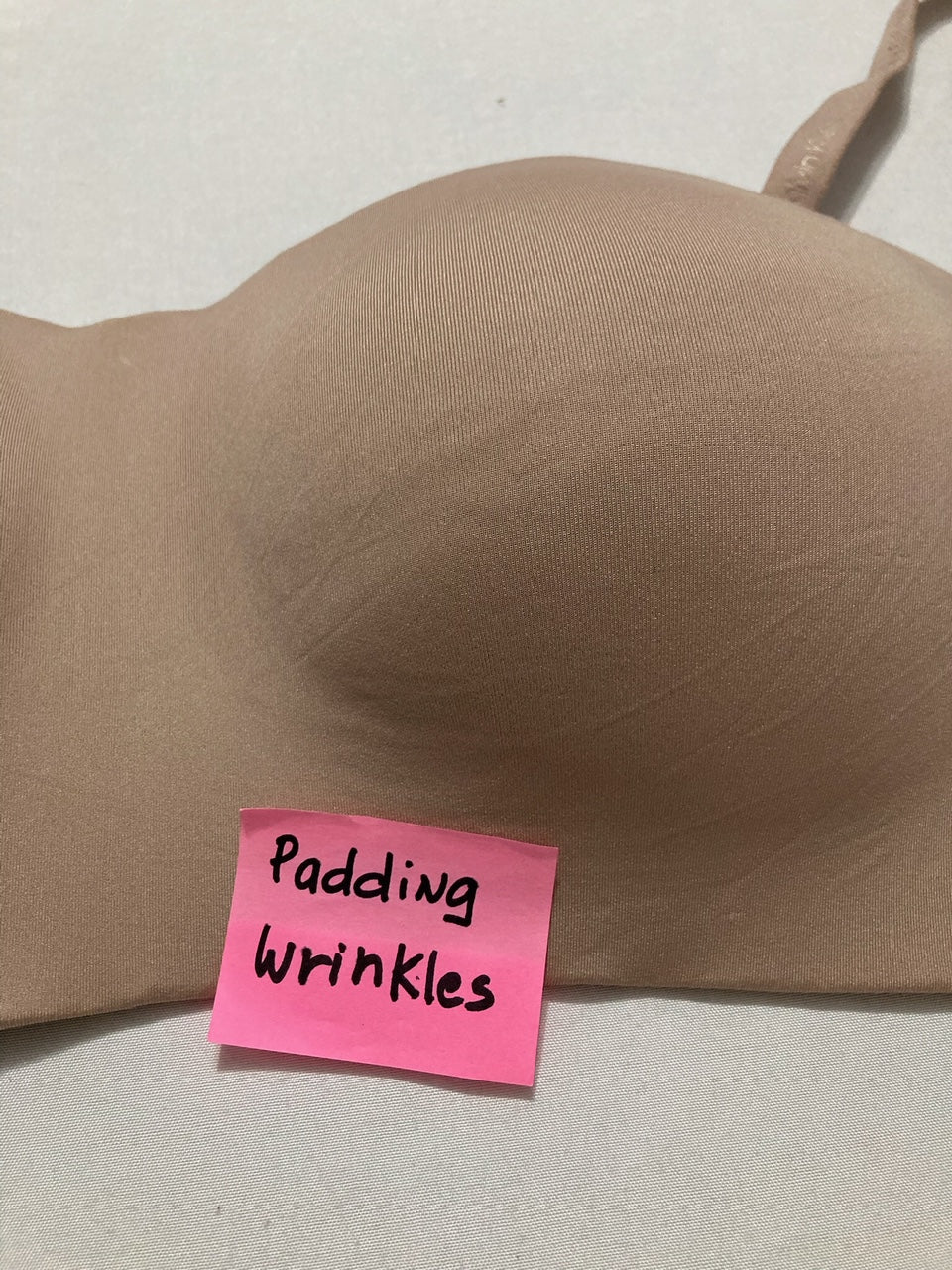 NWD CALVIN KLEIN Form to Body Lightly Lined Bandeau Bra BEIGE L