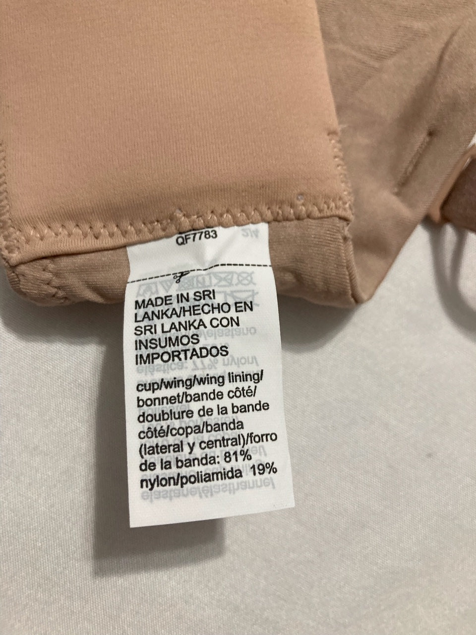 NWD CALVIN KLEIN Form to Body Lightly Lined Bandeau Bra BEIGE L