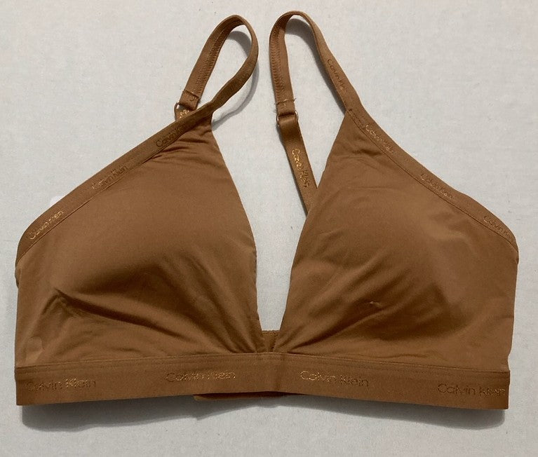 NWD CALVIN KLEIN Form to Body Lightly Lined Triangle Bralette RUSSET L