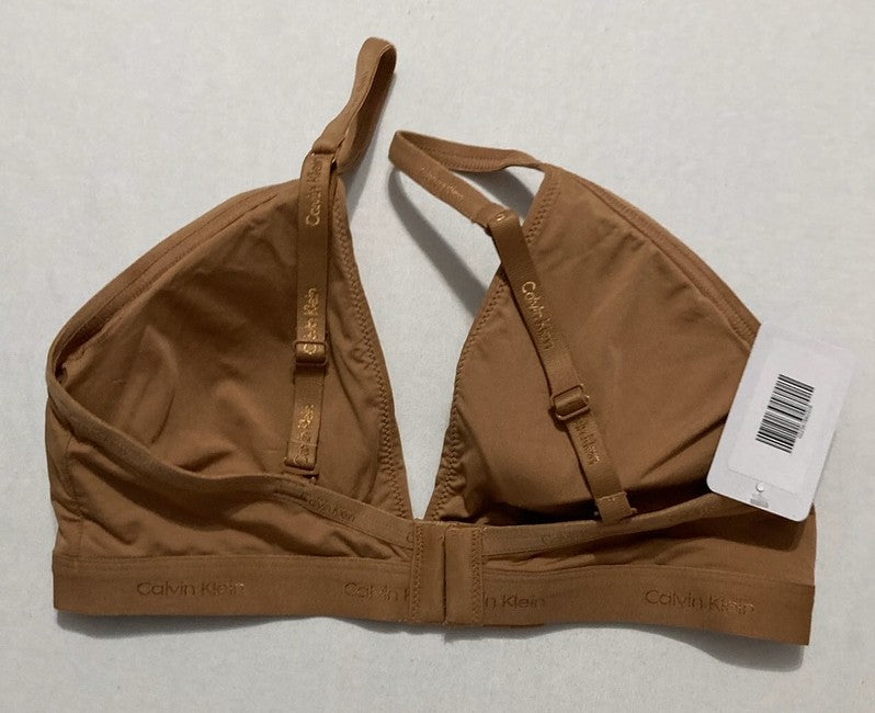 NWD CALVIN KLEIN Form to Body Lightly Lined Triangle Bralette RUSSET L