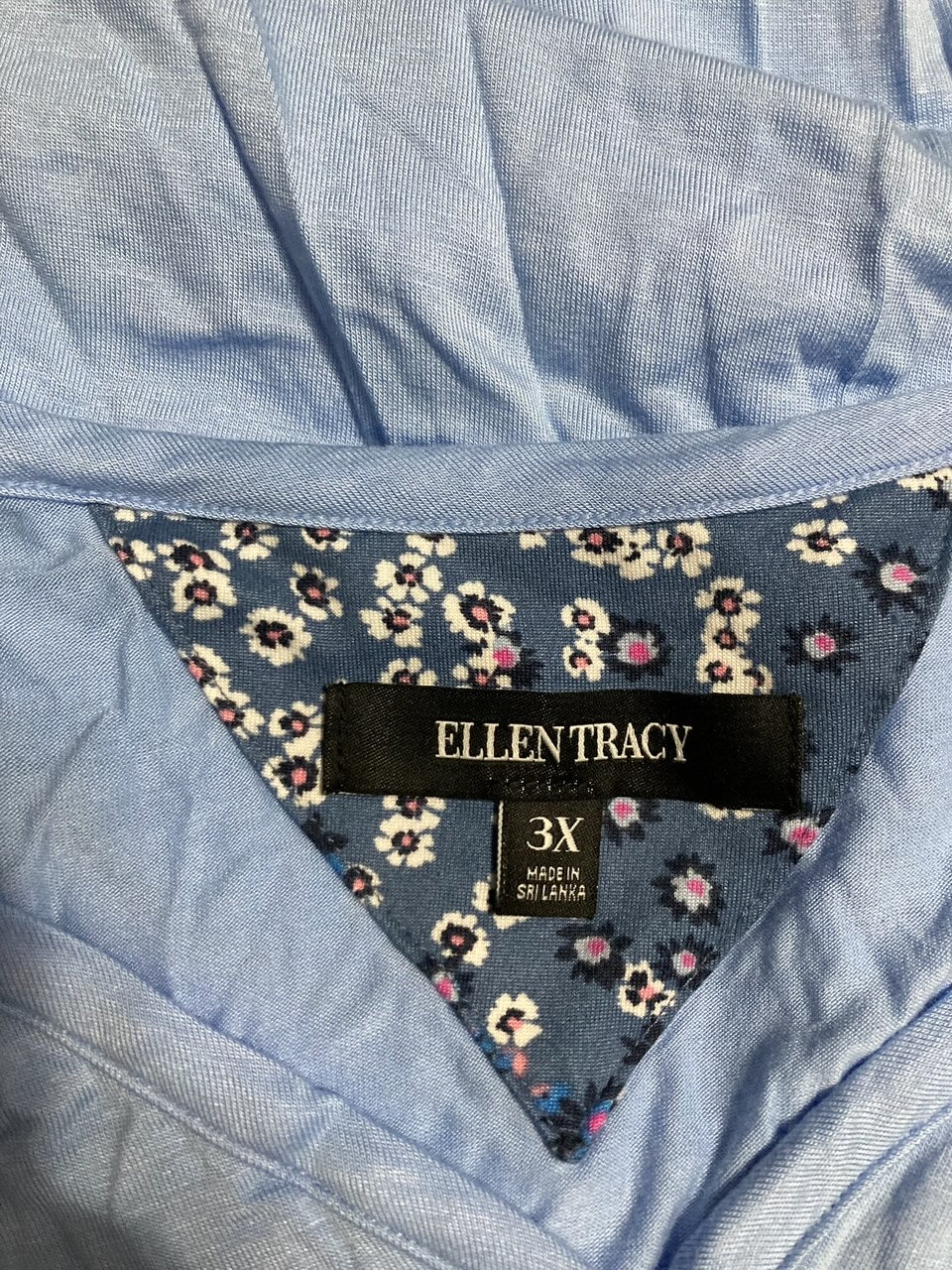 ELLEN TRACY Sleeve Pajama Set BLUE 3X
