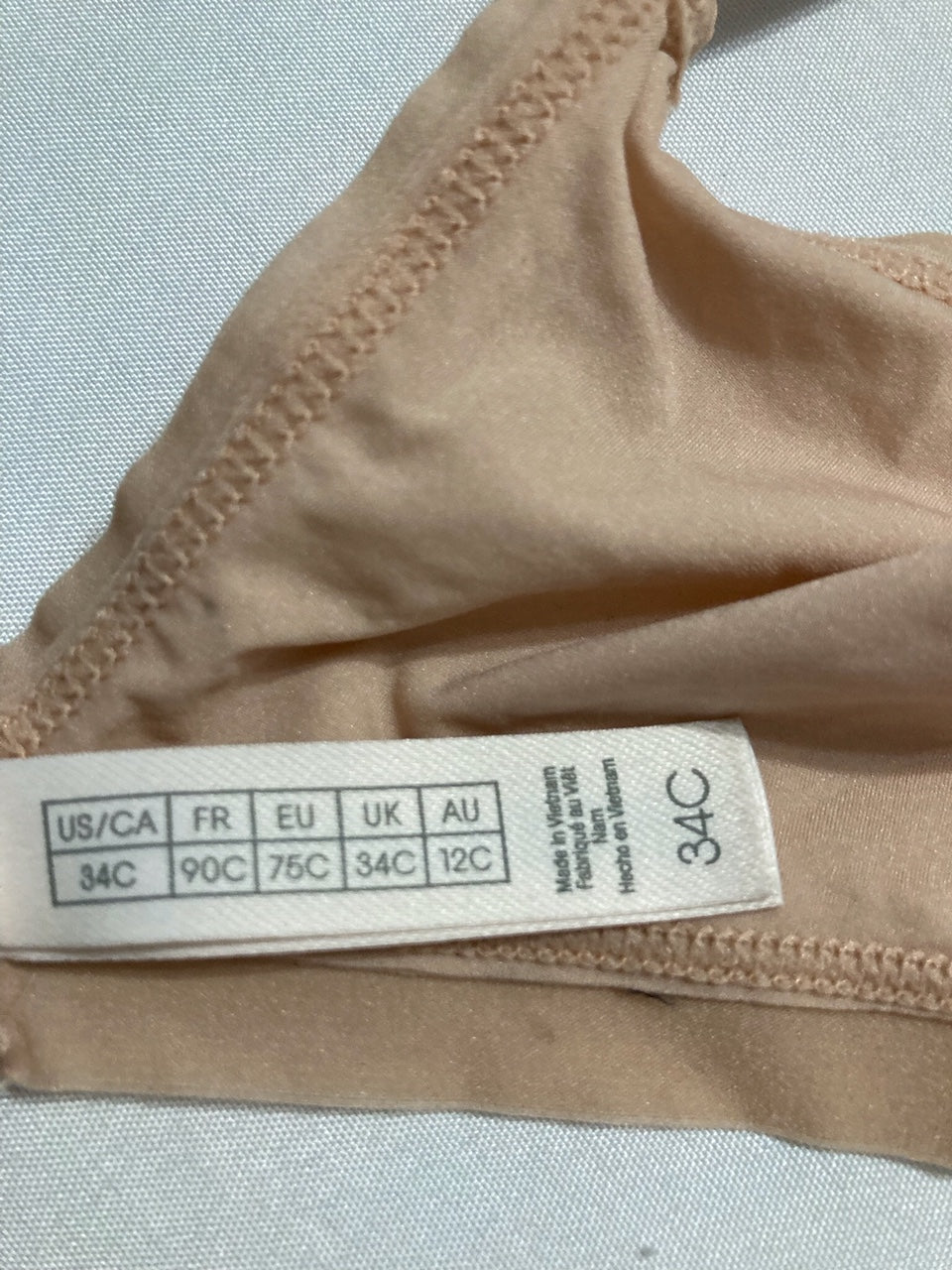 NWD ONGOSSAMER Next to Nothing Micro Tshirt BraT-Shirt Bra CHAMPAGNE 34C