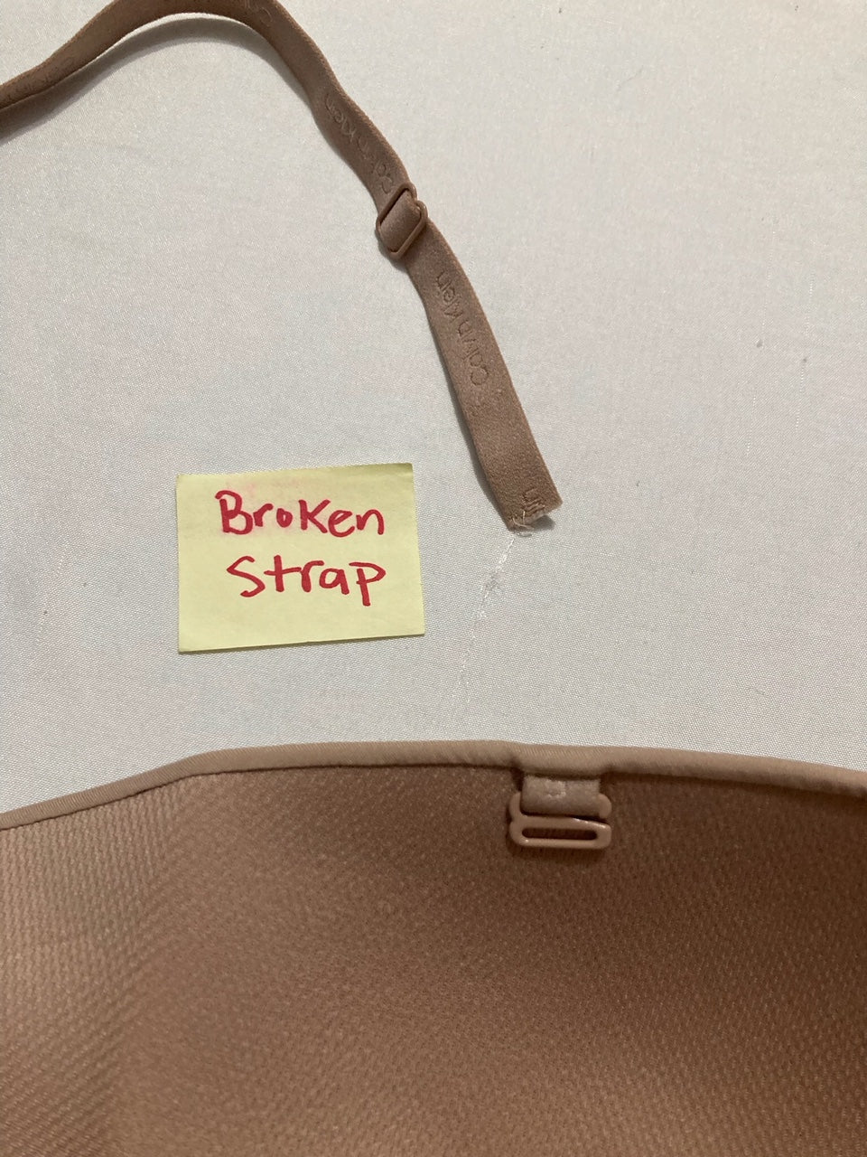 NWD CALVIN KLEIN Form to Body Lightly Lined Bandeau Bra BEIGE XL