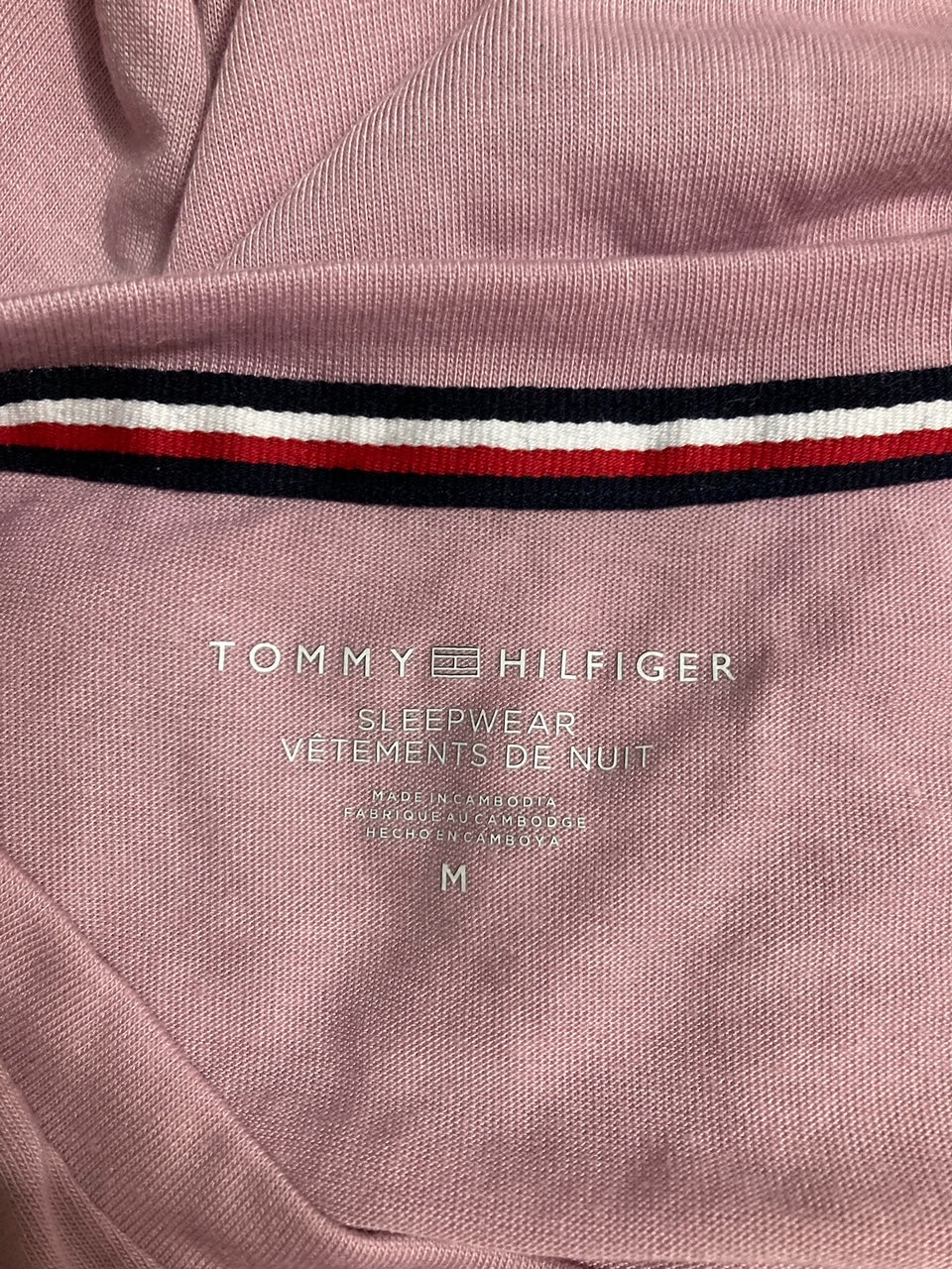 TOMMY HILFIGER Short Sleeve Crewneck Sleep Tee pajama set BREEZY ORCHID M
