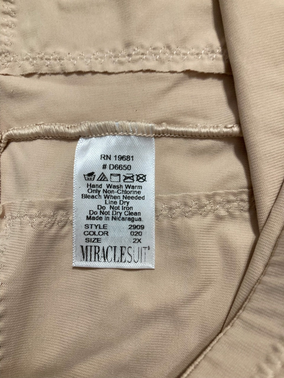 NWD MIRACLESUIT Flexible Fit Firm Control High-Waist Thigh Slimmer BEIGE 2XL