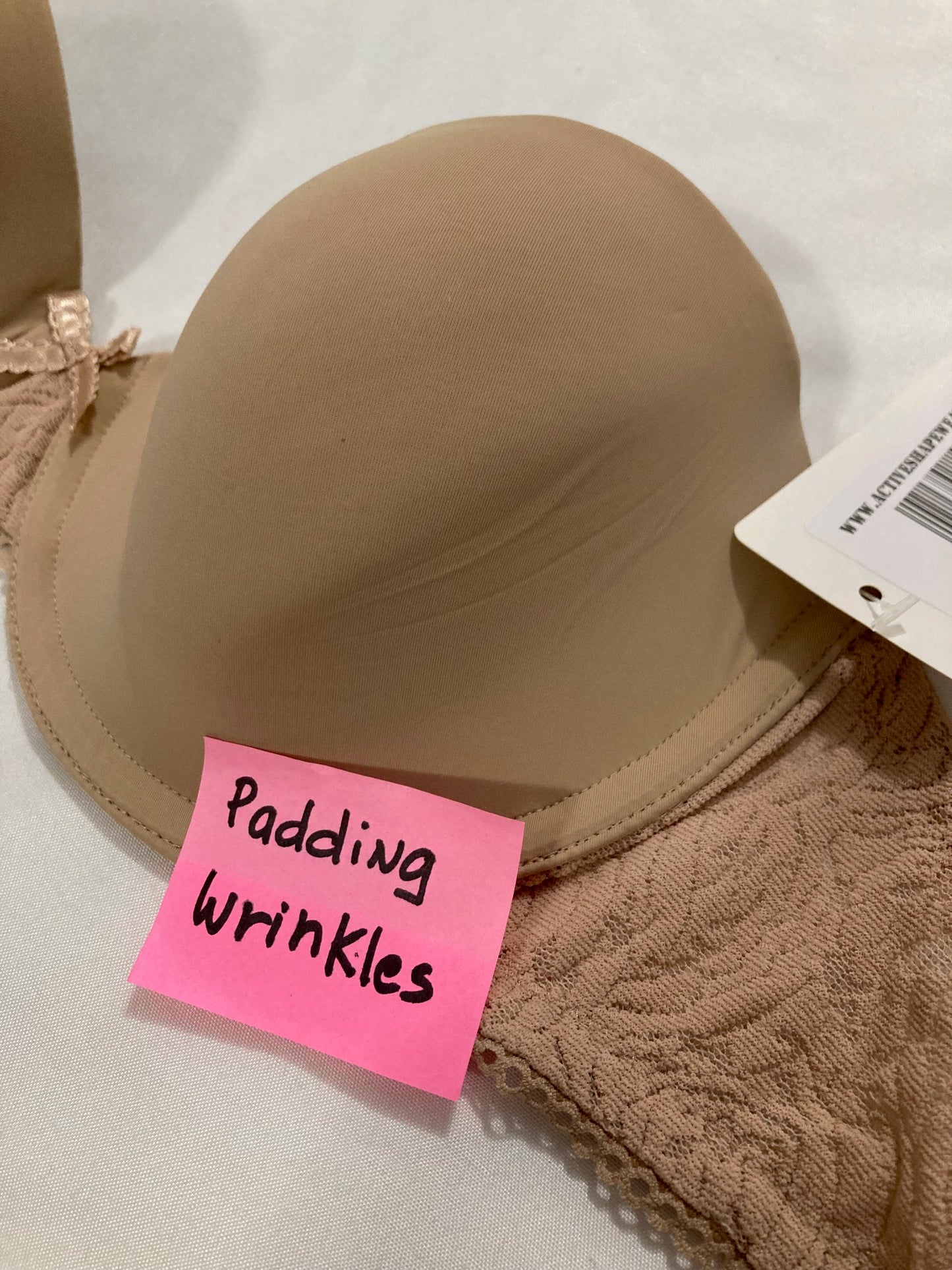NWD B.TEMPT'D Modern Method Strapless Picot-Trimmed Bra BEIGE 34B