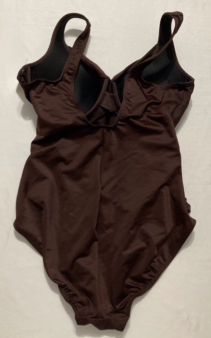 NWD MIRACLESUIT Swimwear Revele Tummy Control Underwire Bra One Piece BROWN 16