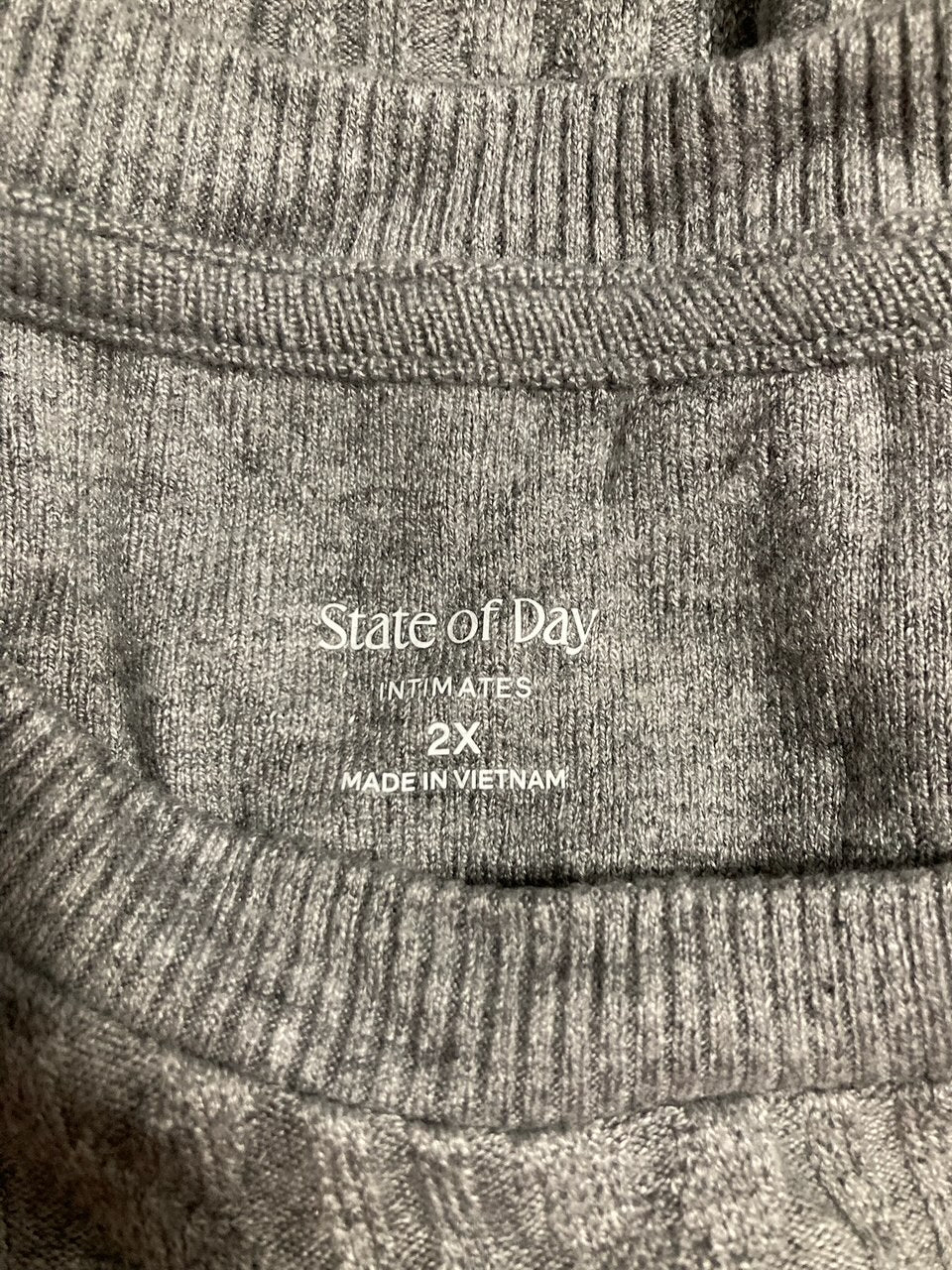 STATE OF DAY Packaged Chenille Sweater & Pant Set GRAY 2X