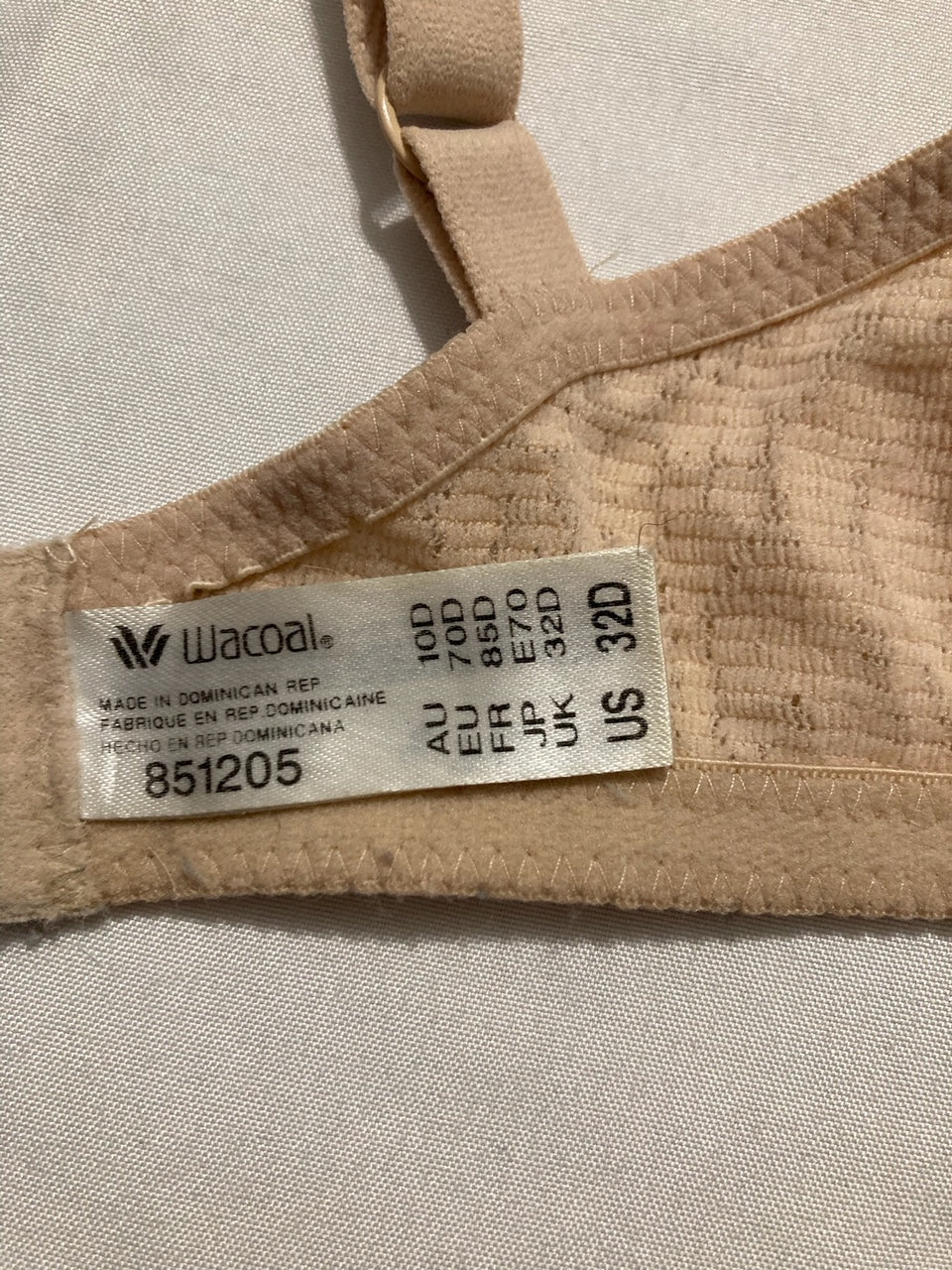 NWD WACOAL Halo Lace Unlined Mid Coverage Underwire Bra NUDE 32D