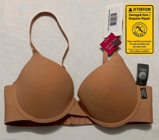 NWD VINCE CAMUTO T-Shirt Comfort Molded Microfiber Full Figure NUDE 34B