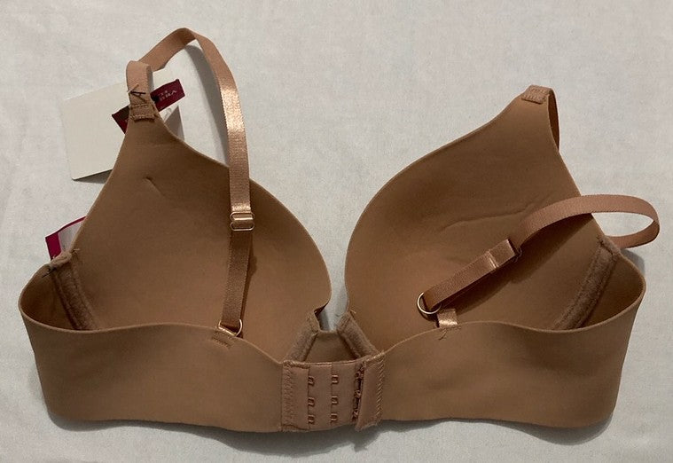 NWD VINCE CAMUTO T-Shirt Comfort Molded Microfiber Full Figure NUDE 34B