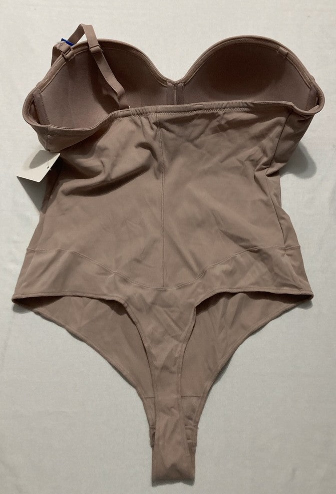 NWD MAIDENFORM Tummy Shaping Thong Bodysuit BEIGE XL