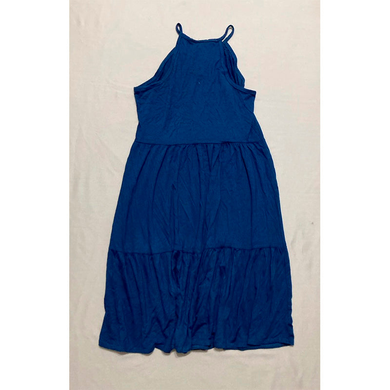 Olivia Rae Women's Sleeveless Halter Neck Dress Royal Blue XS