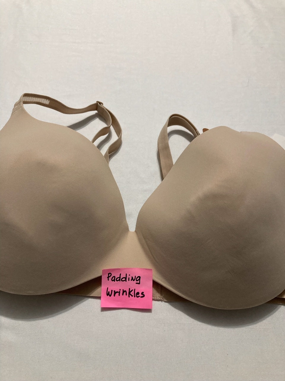 NWD MAIDENFORM Comfort Devotion Dreamwire Back Smoothing Underwire BEIGE 38DD