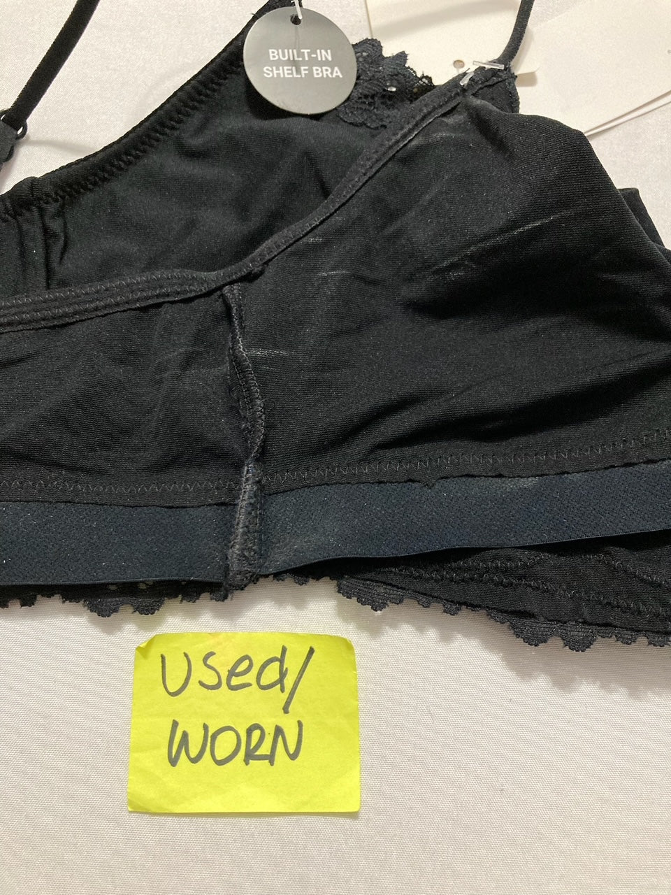 NWD B.TEMPT'D Lace Unlined Adjustable Strap Bralette BLACK S