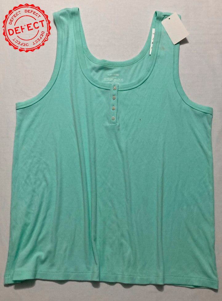 NWD STATE OF DAY Mint Sleeveless Button Front Top GREEN XXL