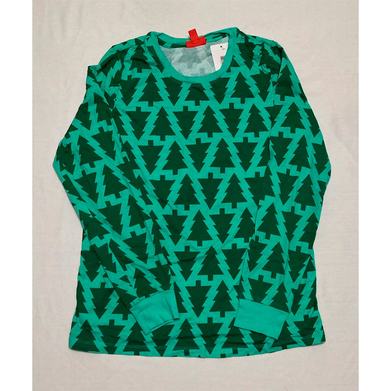 HOLIDAY LANE women's tree stamp sleepwear set pajama GREEN M