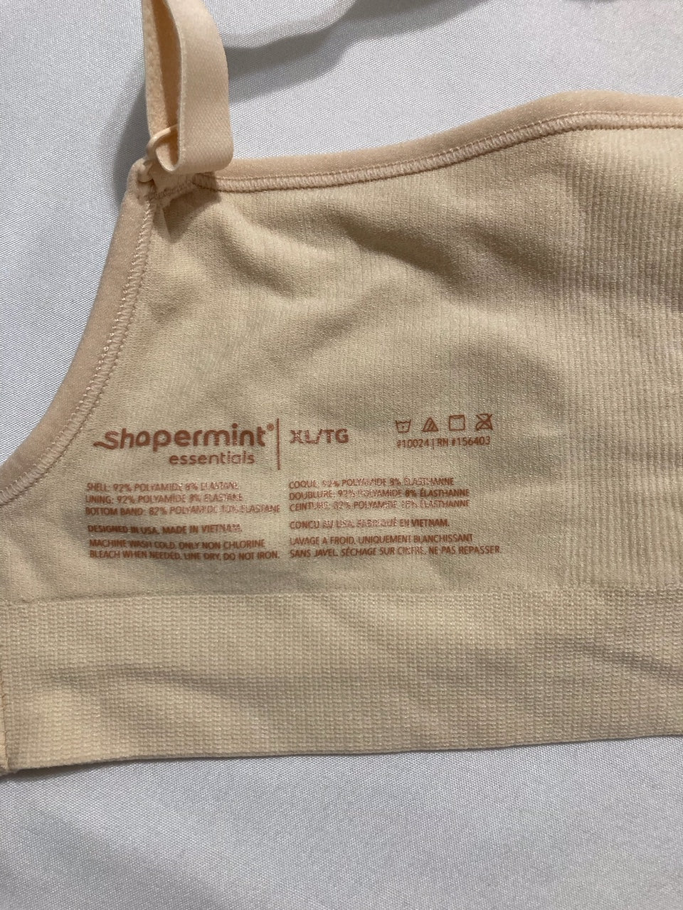 SHAPERMINT Essentials Everyday Comfort Straps Wireless Shaping Bra BEIGE XL