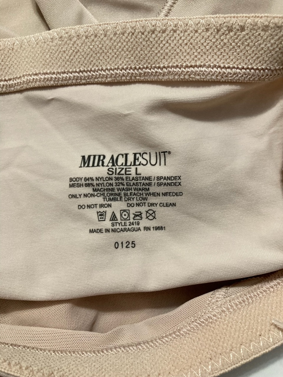 NWD MIRACLESUIT Tummy Tuck High Waist Thigh Slimmer NUDE L